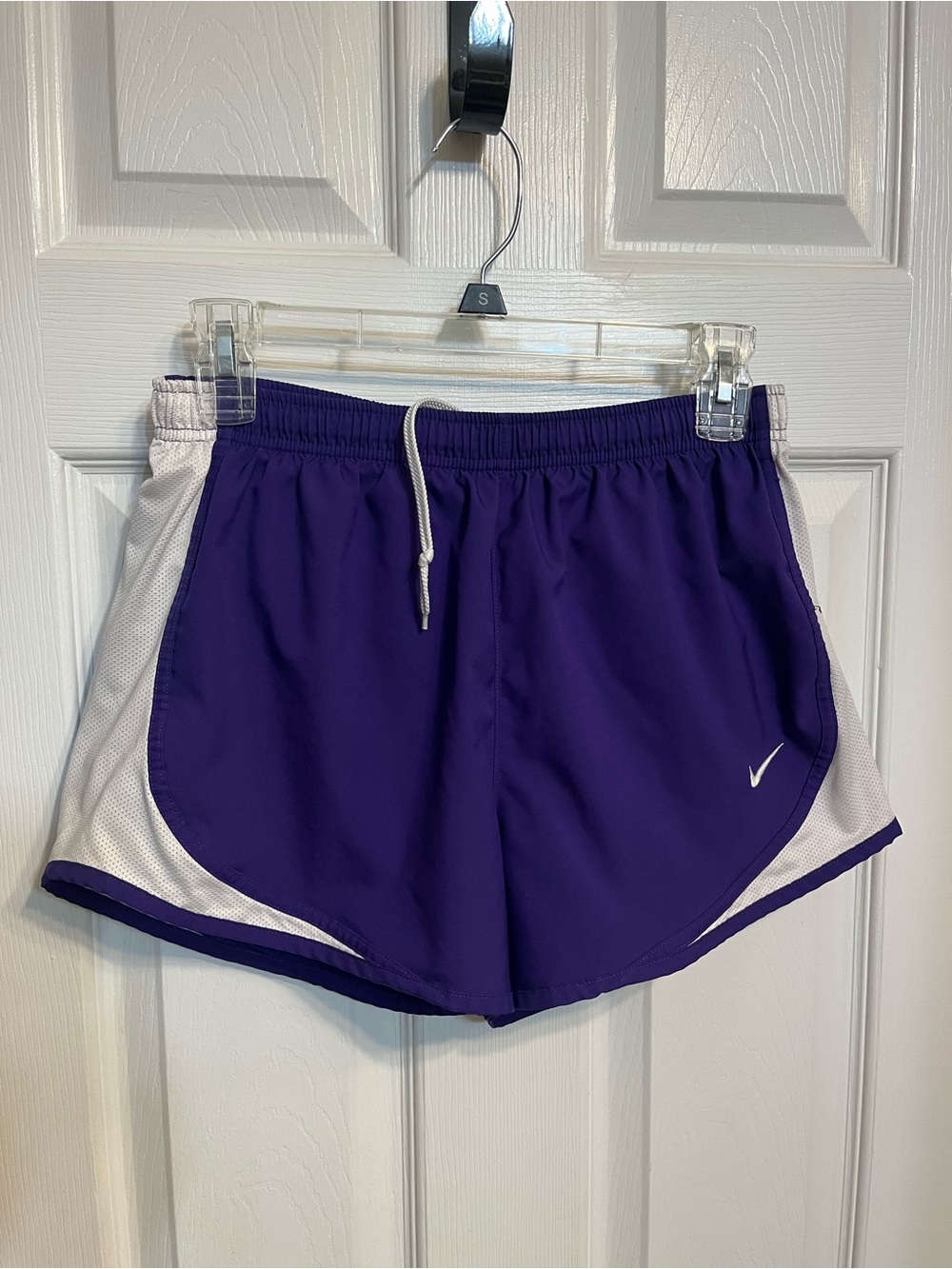 Nike Fit-Dry Women's Purple Athletic Shorts with White Panels